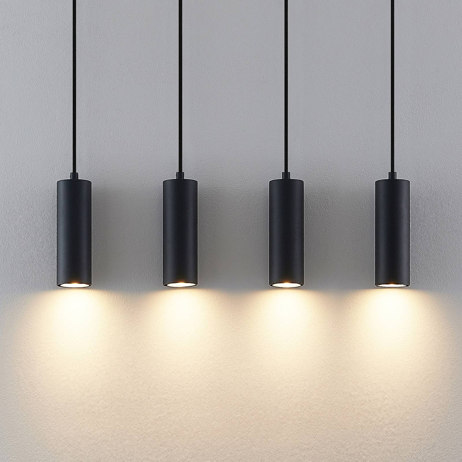 Hängelampe Maniva Lindby, dimmbar, Holz hell, für Wohn- / Esszimmer, Metall, Modern, Pendelleuchte
