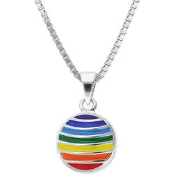 trendor 41690 Kinder-Halskette Silber 925 Collier mit rundem Anhänger, 40 cm