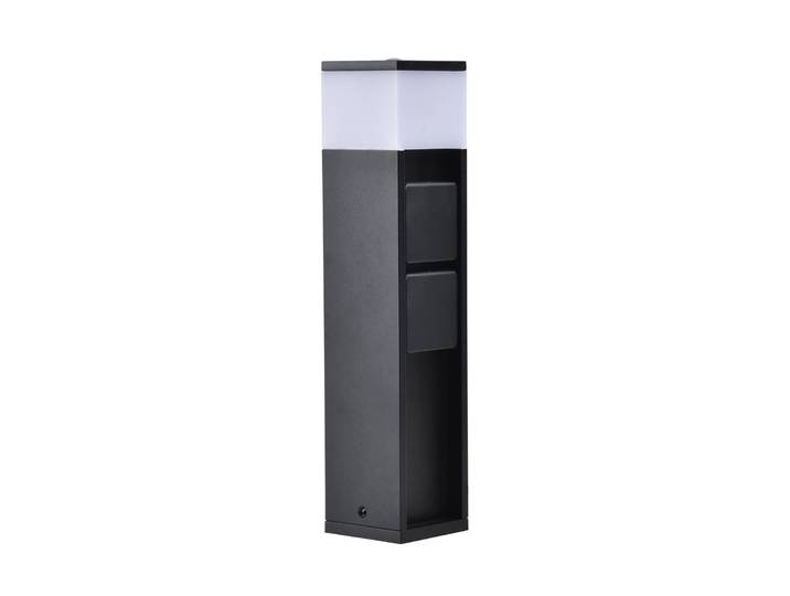 LUTEC Sockelleuchte außen MAINS, alu / grau / zink, Aluminium, Modern