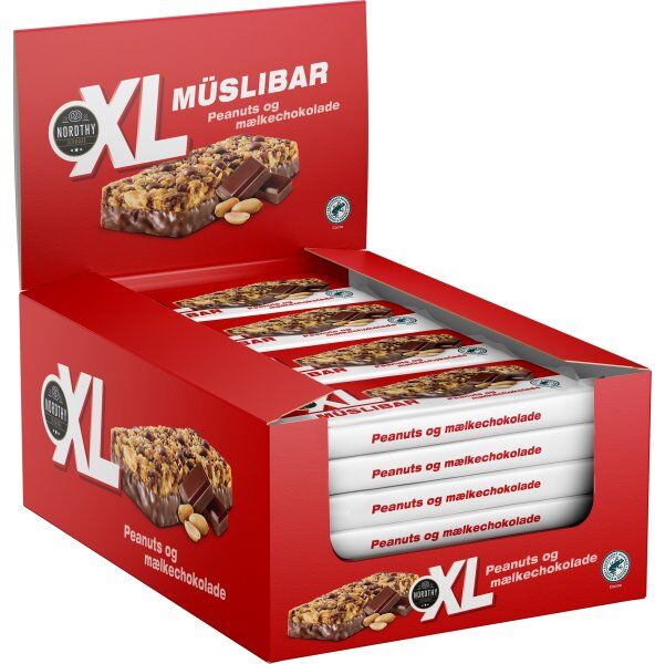 Nordthy Xl Müsli Bar Peanuts/mælkechokolade 50 G