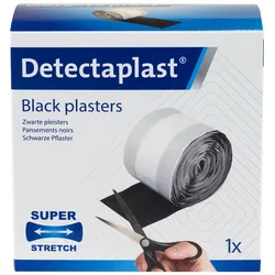 Detectaplast Pflaster Heavy Duty Schwarz Textil 6 cm x 5 m
