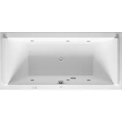 Duravit Starck Whirlpool, Einbauversion, 2 Rückenschrägen, Gestell, Ab- und Überlaufgarnitur chrom, Jet-System, 1900x900mm, 760340000JS1000