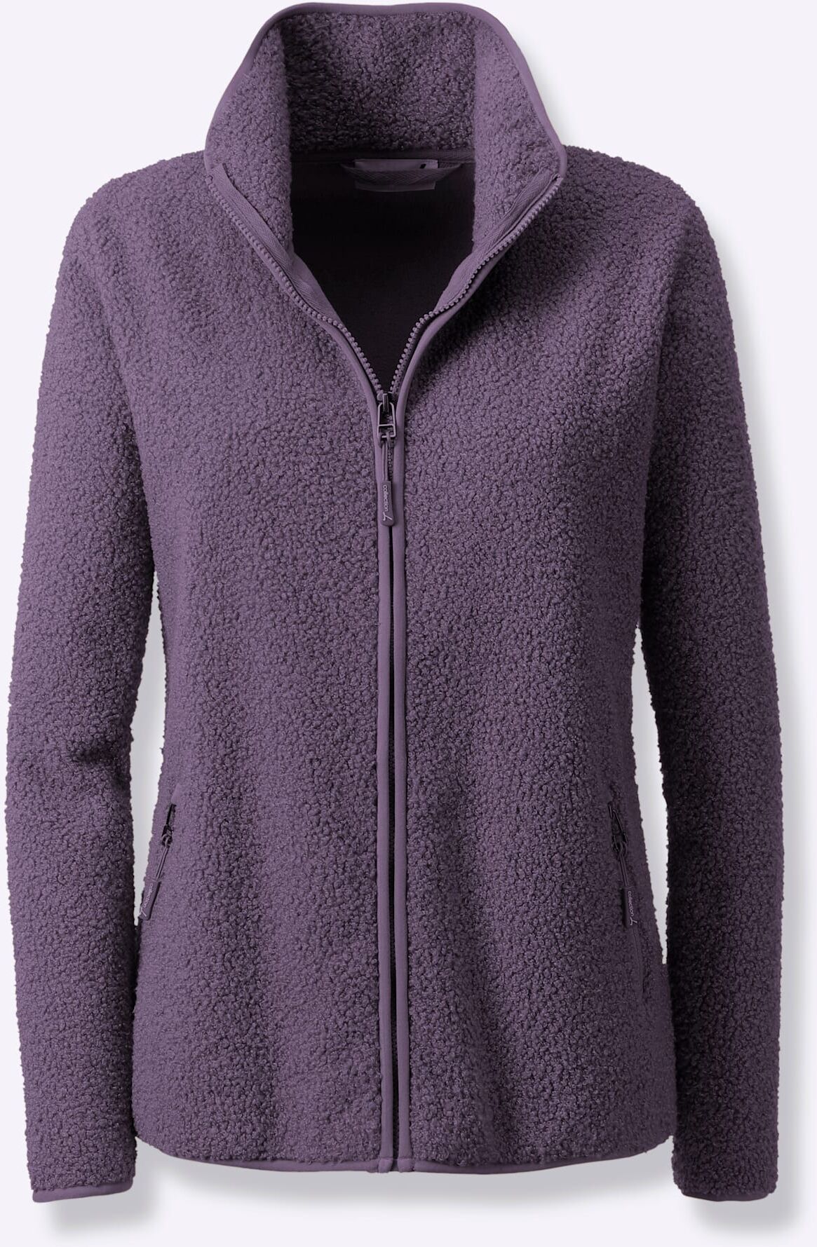 Fleecejacke CASUAL LOOKS, Damen, Gr. 38, lila (feige), 100% Polyester, unifarben, Jacken Fleecejacke feige 38