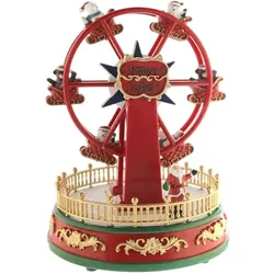 WellHome - Dekoratives Weihnachts-Riesenrad mit Bewegung, LED-Lichtern und Musik