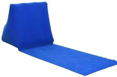 Discount Dollar Deals Inflatable Wedge Pillow With Mat PVC Flocking Travel Back Support, Triangle Cushion Beach Pillow dark Blue