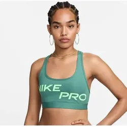 NIKE Damen Shirt Pro Swoosh Light-Support Non-Padded Graphic, Größe L in Grün Grün