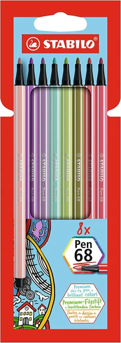 STABILO Pen 68 8 Stück Etui neue Farbe