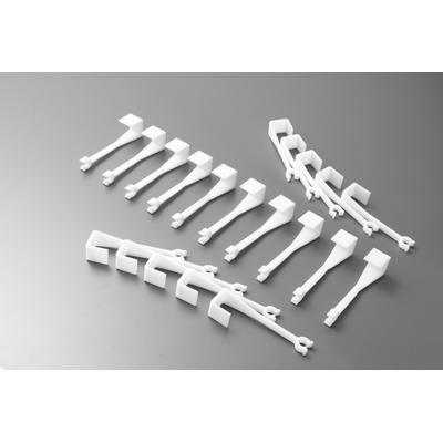 Fensterhaken RUCO, transparent, B:1,5cm H:2cm L:10cm, Kunststoff, Haken, Lichterkettenbefestigungs- Clips für Fenster, Kunststoff