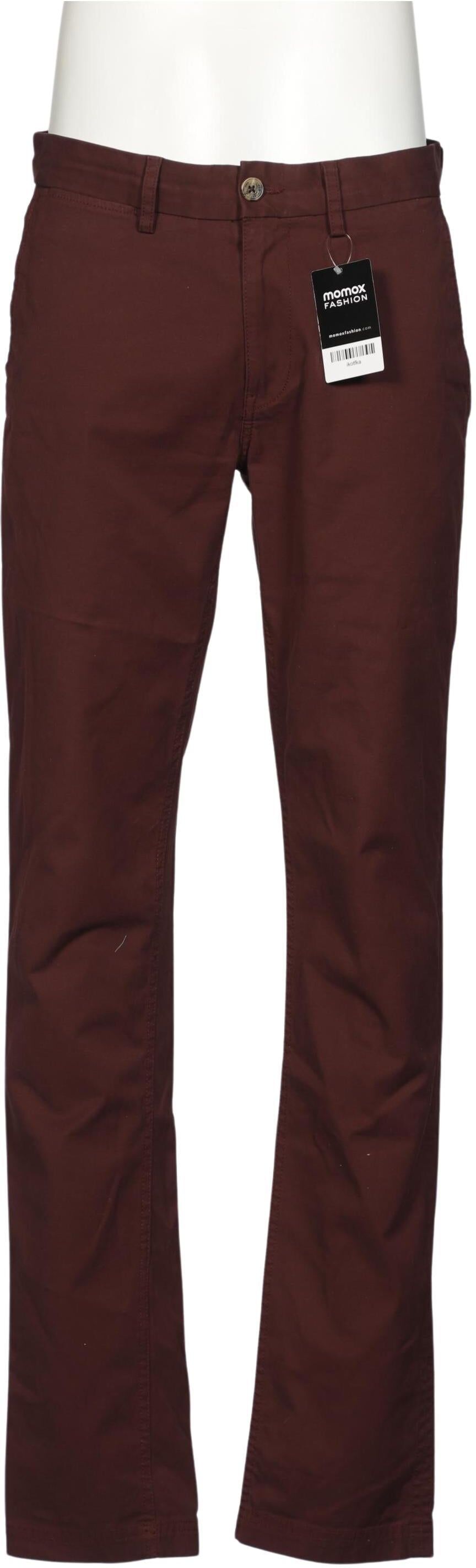 Ben Sherman Herren Stoffhose, Bordeaux, Gr. W31, Elasthan / Baumwolle - Second Hand