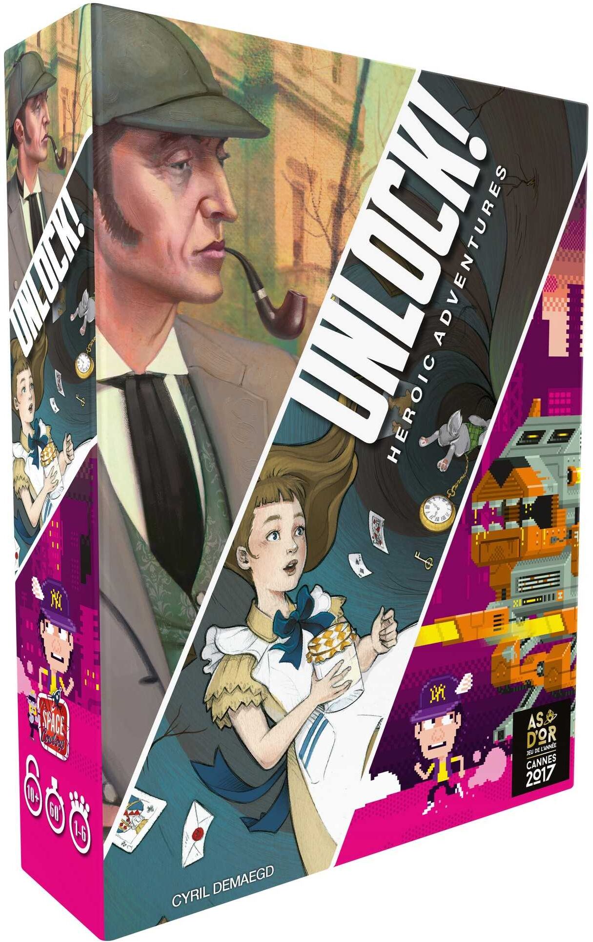Space Cowboys Unlock! 5: Heroic Adventures Cooperative Card Game for 1-4 Players, Escape Room-Style Adventures with Companion App
