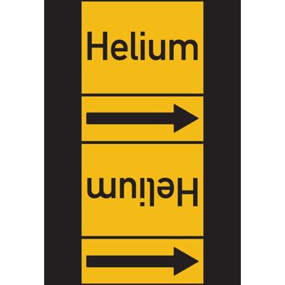 Rohrleitungskennzeichen Helium - 33000x105 mm Folie selbstklebend