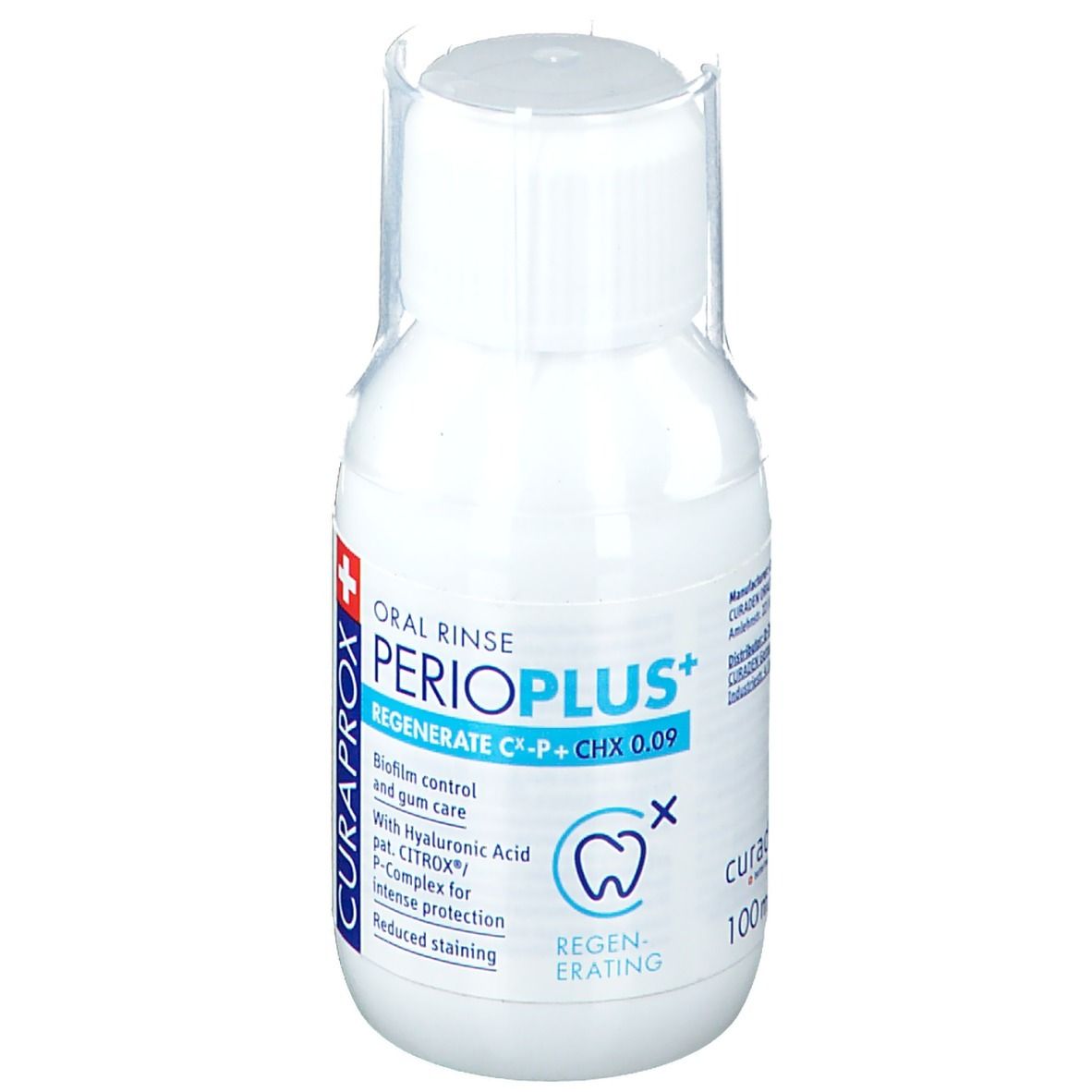 Curaprox perio Plus+ Regenerate Mundspül.CHX 0,09% 100 ml Mundwasser