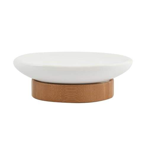 MSV India Tallinn zeepbakje, wit, keramiek, B: 12,5 cm, D: 8,5 cm, H: 2 cm