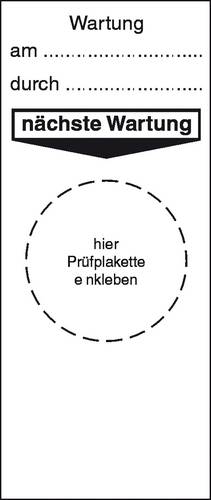 SafetyMarking 30.0936 Grundplakette Wartung am...durch... Folie selbstklebend 4St.