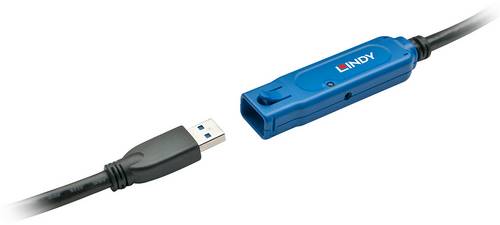 LINDY USB-Kabel USB-A Buchse, USB-A Stecker 15.00m Schwarz Aktiv mit Signalverstärkung 43229