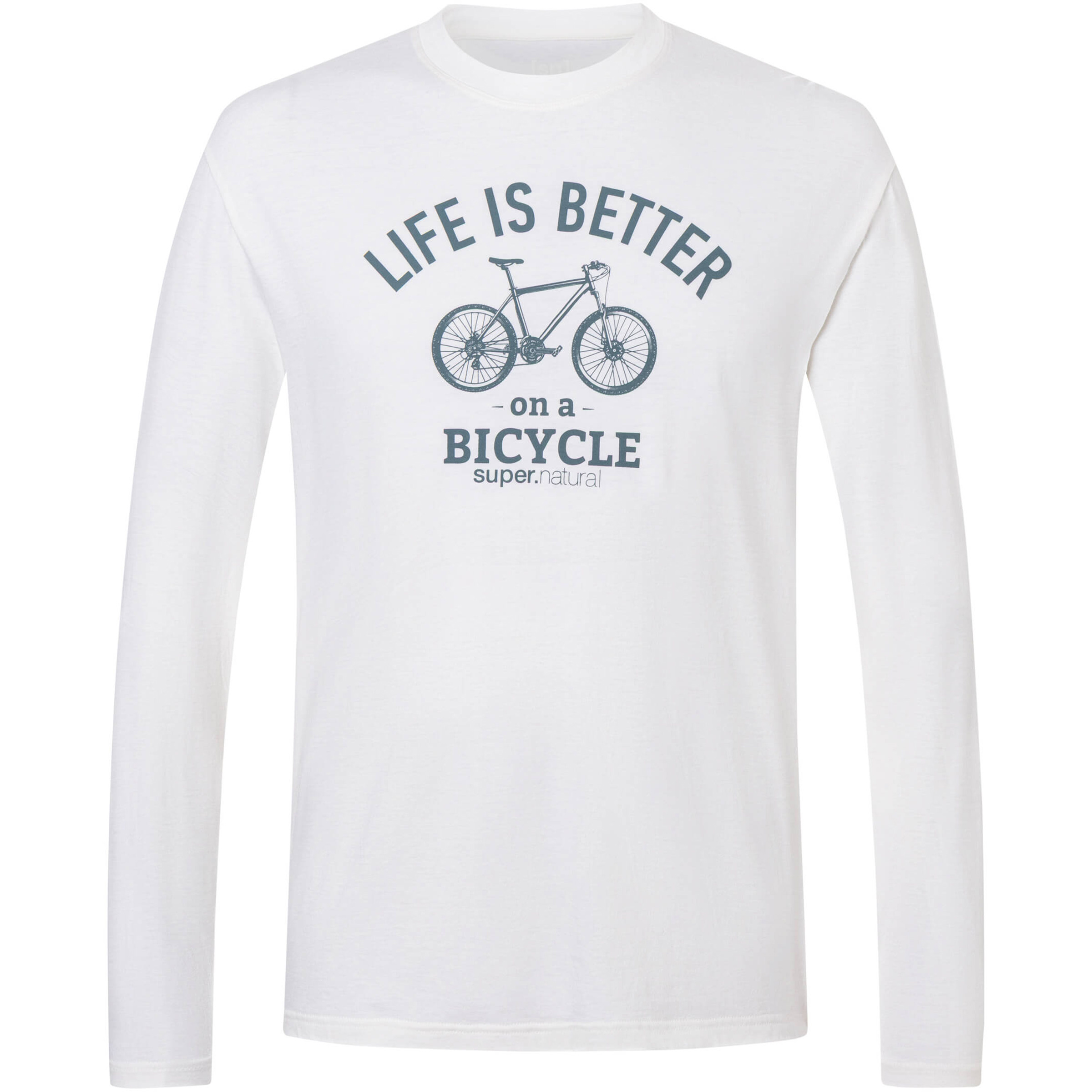 Super.Natural Better Bike C Herren Longsleeves weiss Größe M Lifestyle Hautfreundlich Merinowolle