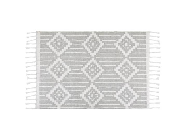 Beliani Outdoor Teppich Kunststoff grau/weiß 160 x 230 cm orientalisches Muster Tabiat