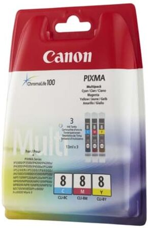 Canon Pack cartuchos CLI-8 3 colores (C/M/Y)