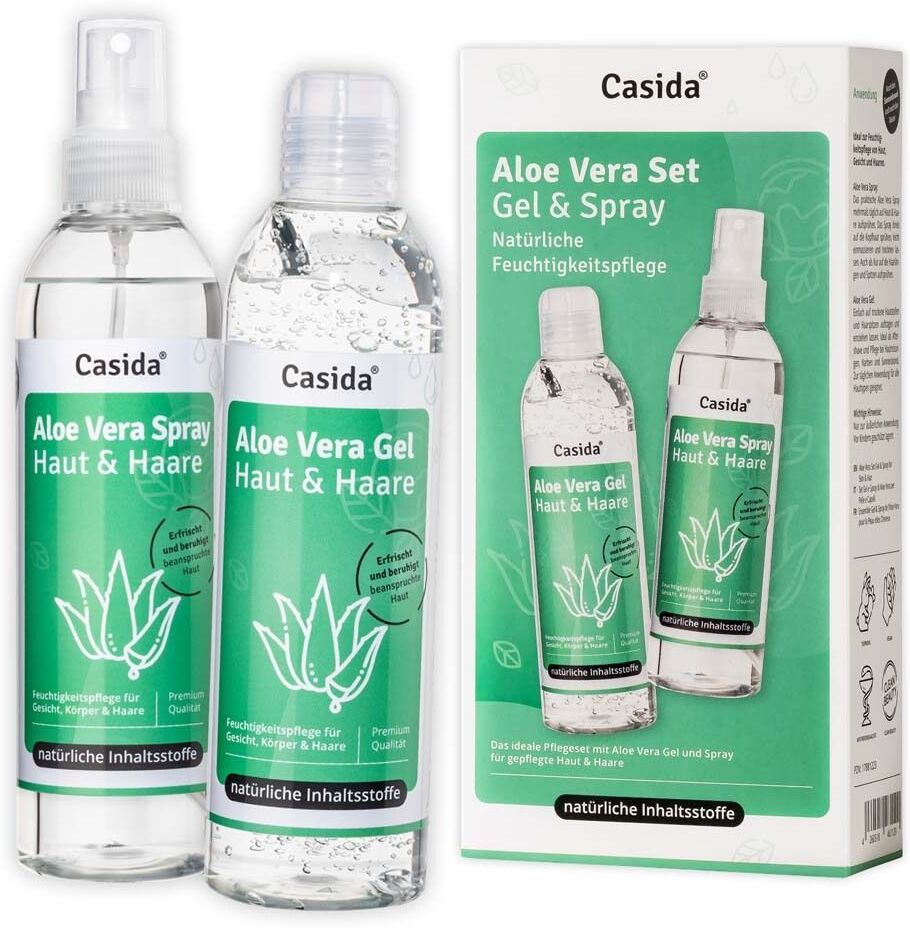 Casida Aloe Vera GEL+Aloe Spray Set 2x200 ml Gel