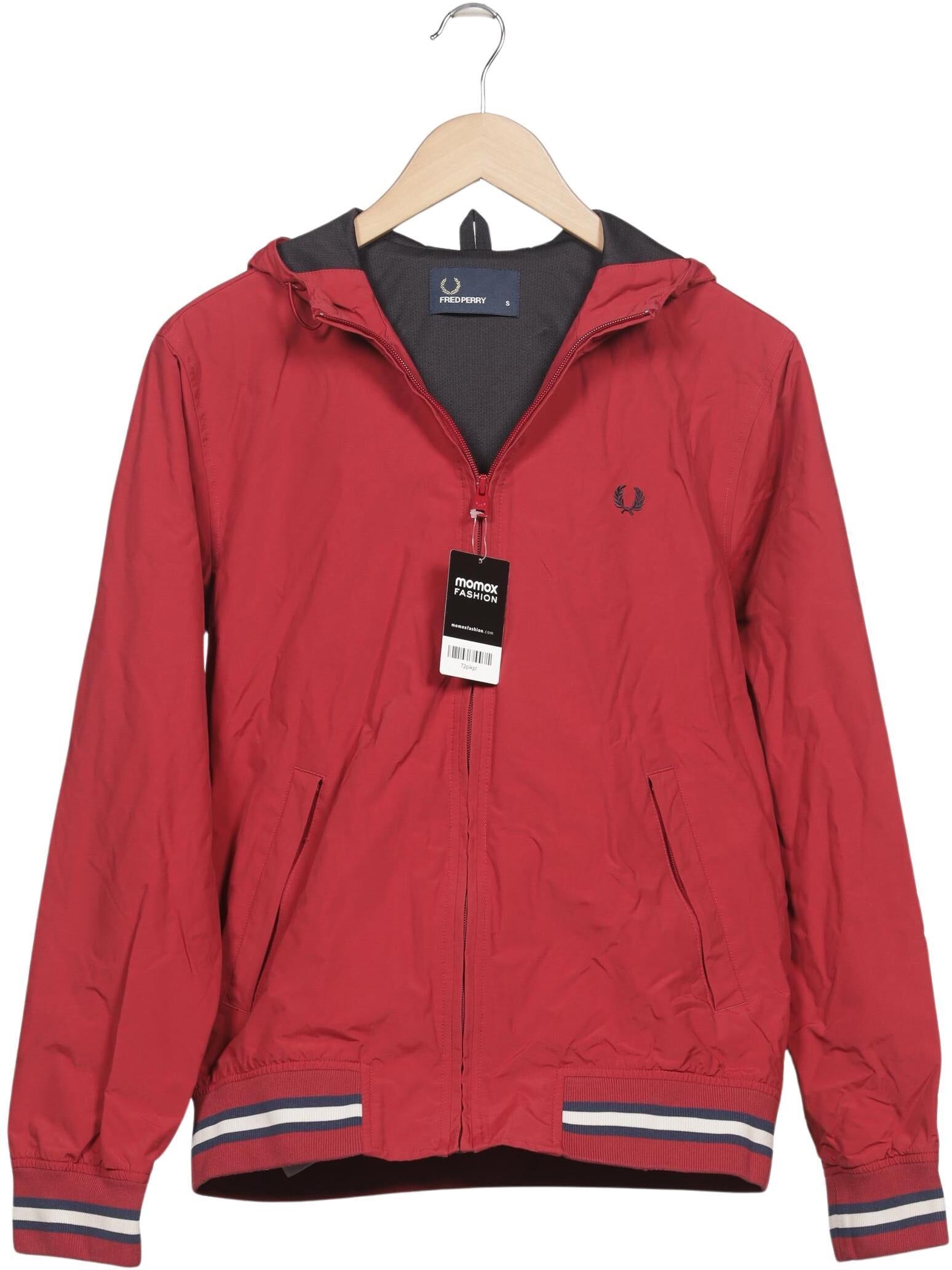 Fred Perry Herren Jacke, Rot, Gr. S, Synthetik - Second Hand