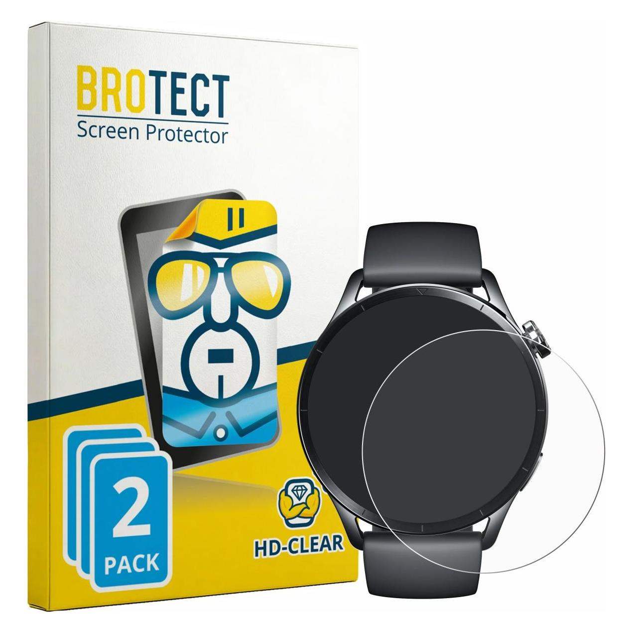 Brotect Schutzfolie für Xiaomi Watch S5 Displayschutz Displayschutzfolie Folie Klar Transparent (1863529)