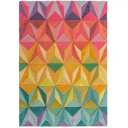Luxus-Handgetufteter Wollteppich `Derwent Tilly` Multi-Farben. 160x230 cm | Kadima Design