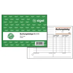 Sigel Formularbuch »Buchungsbeleg« BU615 weiß, 14.8x10.5 cm