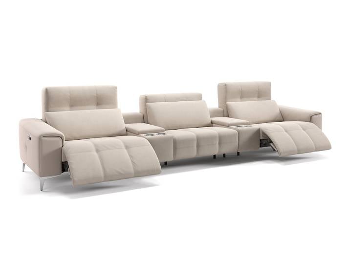 Luxus Sofa Stoff 3-Sitzer Kinosofa SALENTO Designer Stoffsofa