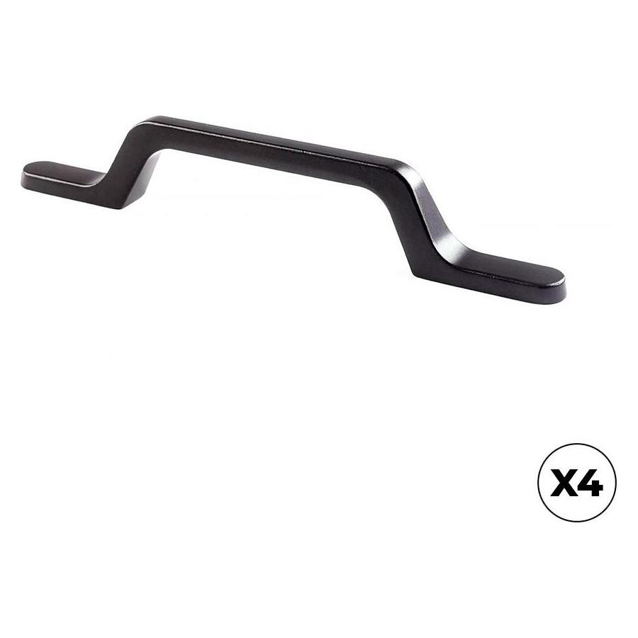 REI Pull handle for furniture, model 515, made of aluminum with titanium finish, 96 mm, blister 4 units (70247149)