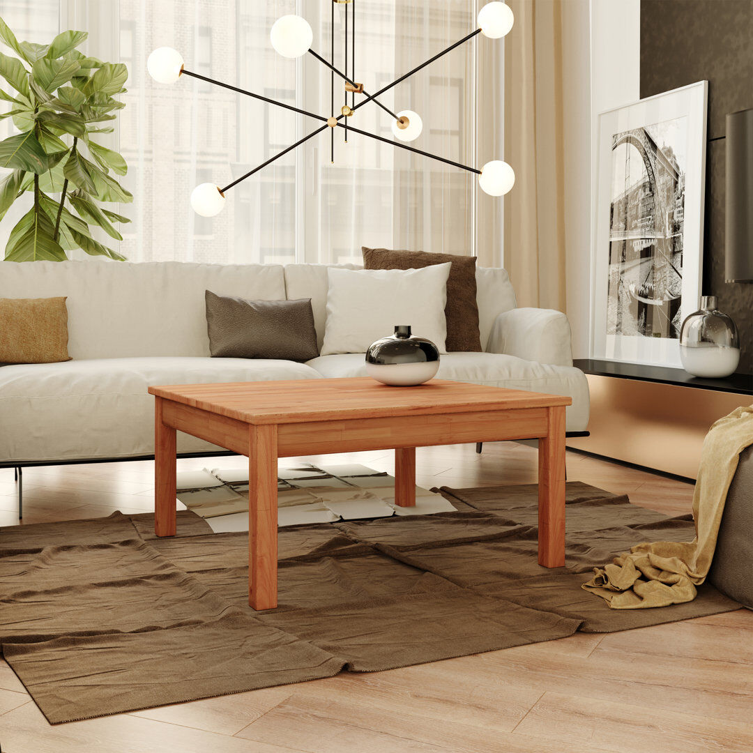 Fernleaf Juliana Solid Wood 4 Legs Coffee Table Beech Heartwood 45cm H X 75cm W X 50cm D