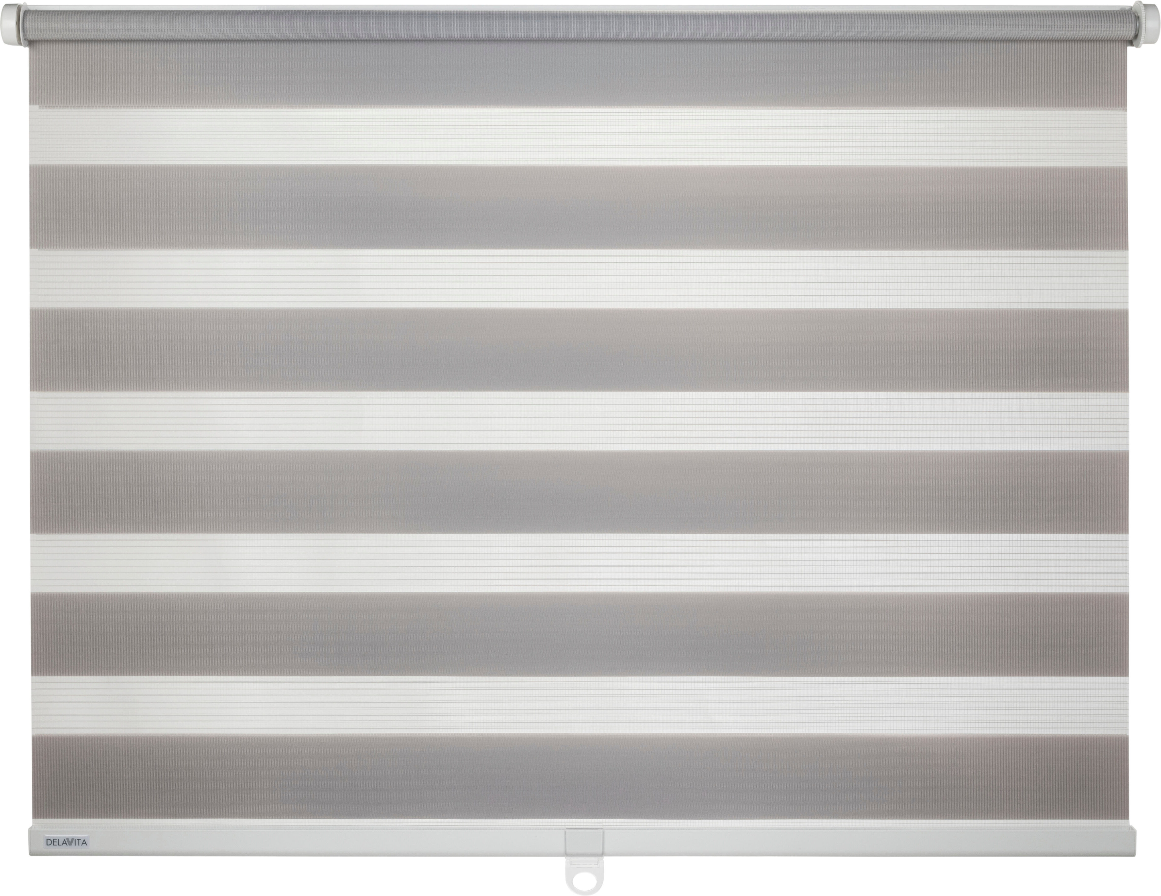 Doppelrollo OTTO HOME "Jan" Gr. 9, grau (hellgrau), B:100cm H:130cm, Polyester, Rollos, Doppelrollo, Rollo, Fixmaß, Klemmfix, uni, monochrom, basic, schnurlos, Topseller