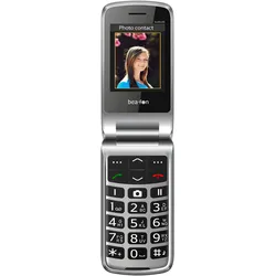 Bea-Fon SL495 LTE schwarz-silber (2.40", 1.30 Mpx), Tastenhandy, Schwarz, Silber