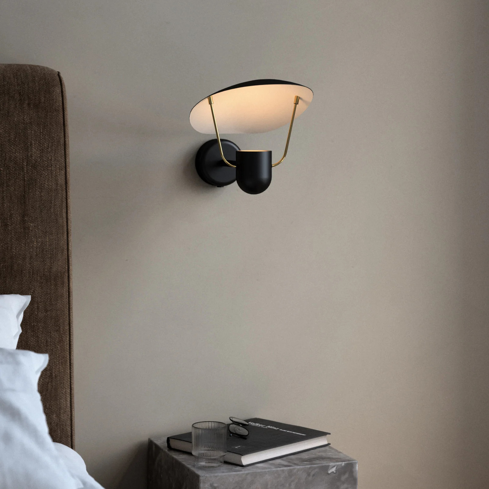DFTP by Nordlux Fabiola Wandlamp Black/Gold/Brass van Metaal met GU10 fitting