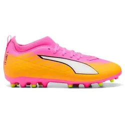 Puma Ultra 6 Match MG Kinder - Poison Pink-PUMA White-Sun Stream-