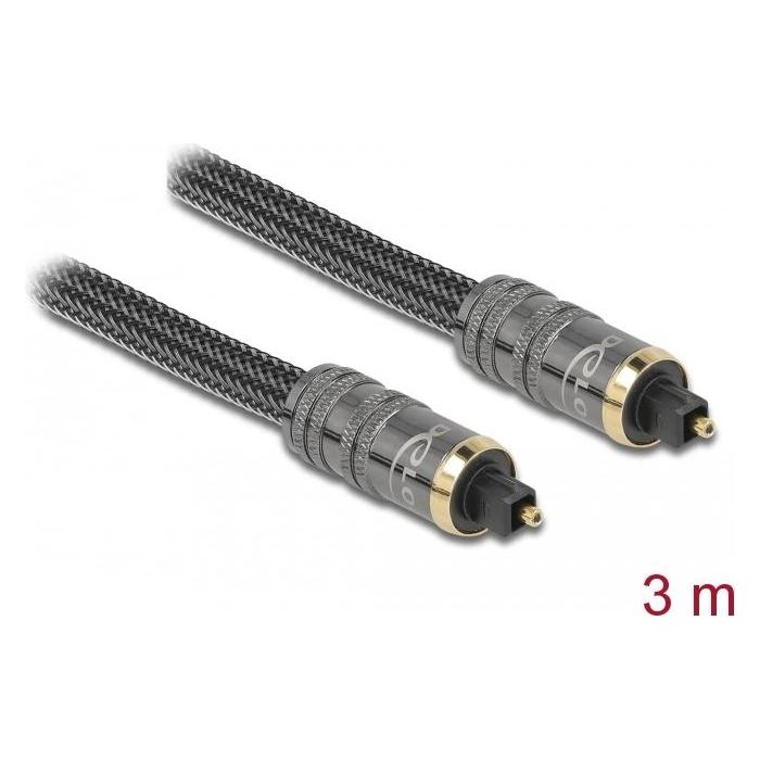 Delock 86985 Audio-Kabel TOSLINK Anthrazit (3 m, Toslink Kabel) (86985)