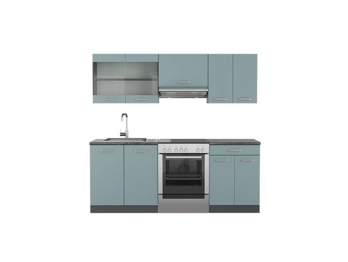 Cuisine R-Line 200cm PT Anthracite Bleu-gris/Anthracite Vicco 42592