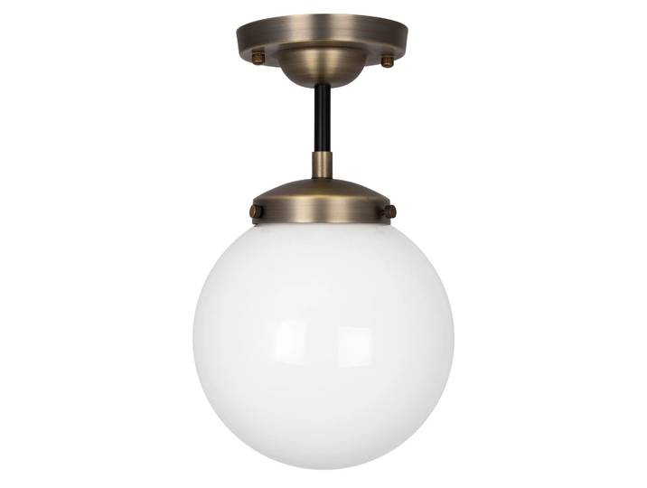 Globen Lighting Plafonnier Alley IP44 Laiton antique-blanc