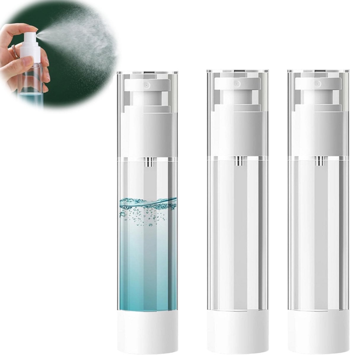 Set van 3 lege navulbare sprayflesjes van 50 ml voor cosmetica, toner of parfum