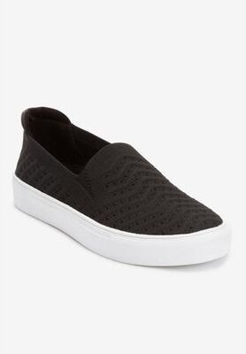 Women's The Alena Slip On Sneaker by Comfortview in Black (Size 10 M)