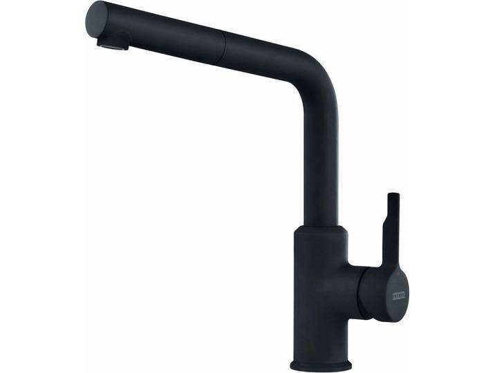 Franke Küchenarmatur Urban, Schwarz, Metall, 25.2x29.4x9.5 cm, flexible Anschlussschläuche, herausziehbarer Auslauf, schwenkbarer Auslauf, Küchen, Küchenausstattung, Küchenarmaturen