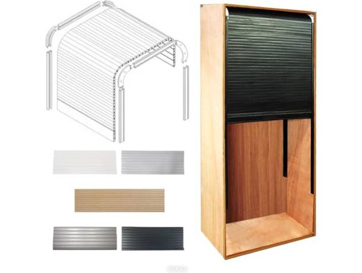 KJoBDwz Ziehharmonikatür Schiebe-Rolltür, Küchenschrank-Set, Ersatzschrank, aufrollbare Fliegengittertür mit Griff(40x120cm/16x47in)