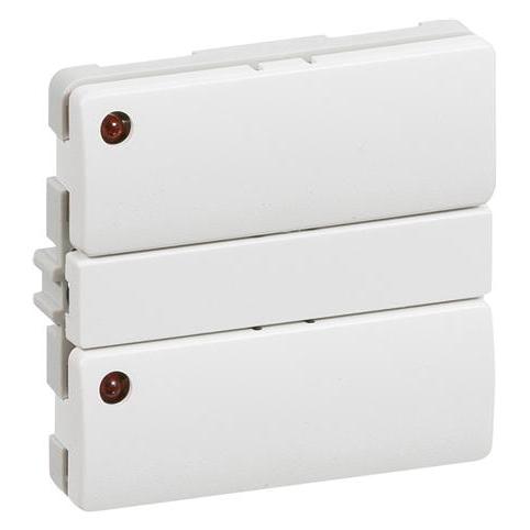 LK Svagstrømstryk Fuga 4 slutte + diode, hvid (5703302097871)