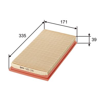 VALEO Luftfilter 585241 Filtereinsatz 41mm für KIA AC