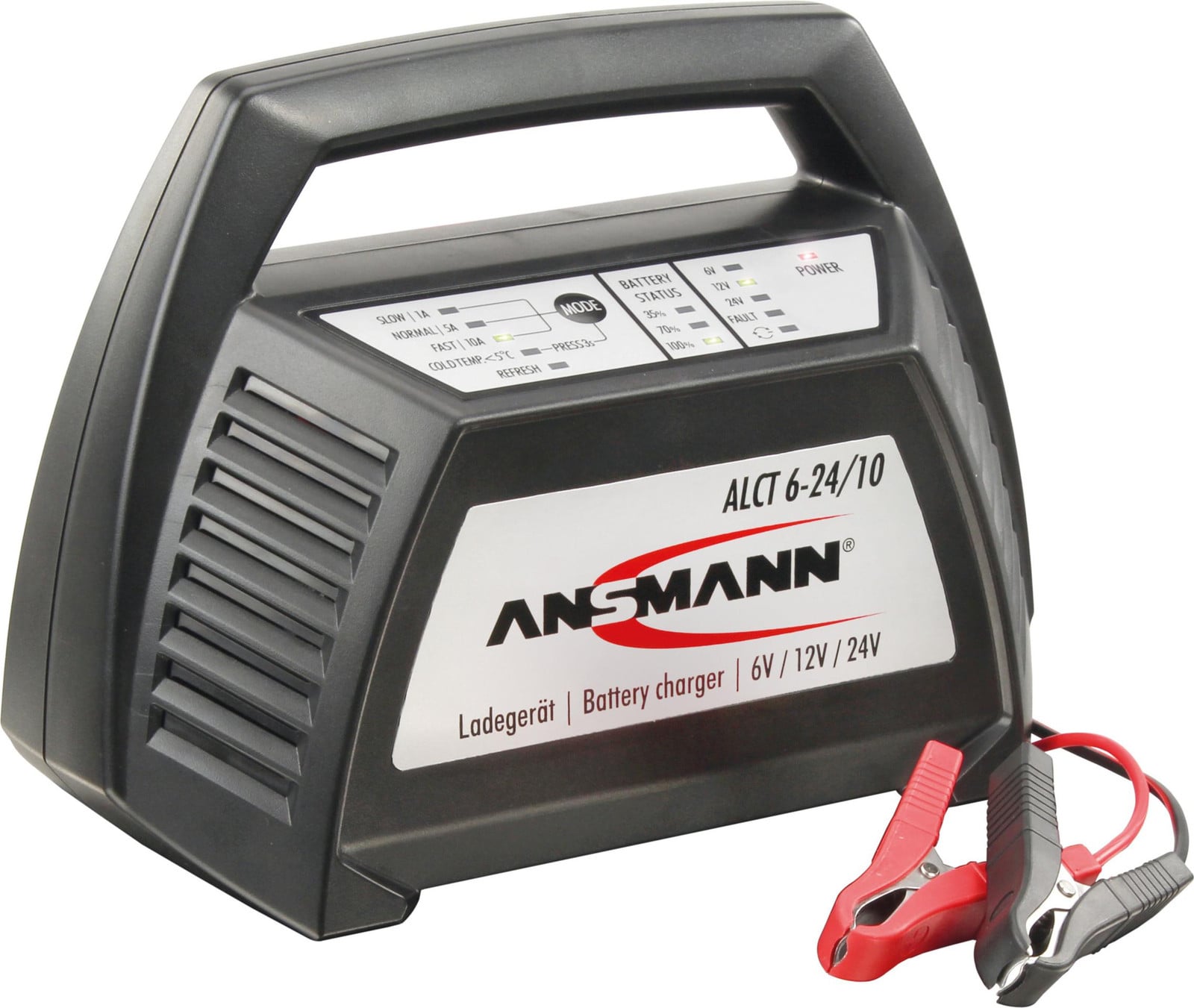 Ansmann 1001-0014 acculader voor 6V, 12V en 24V autoaccu's