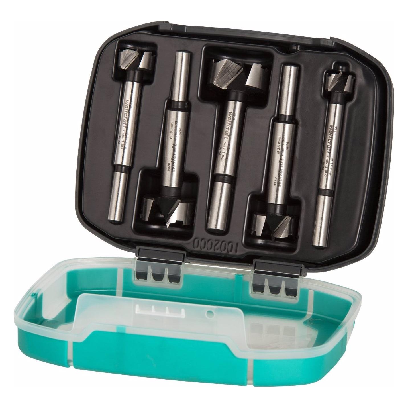 wolfcraft 1 Forstnerbohrer-Set 5-tlg. ø15-35x90mm (1002000)