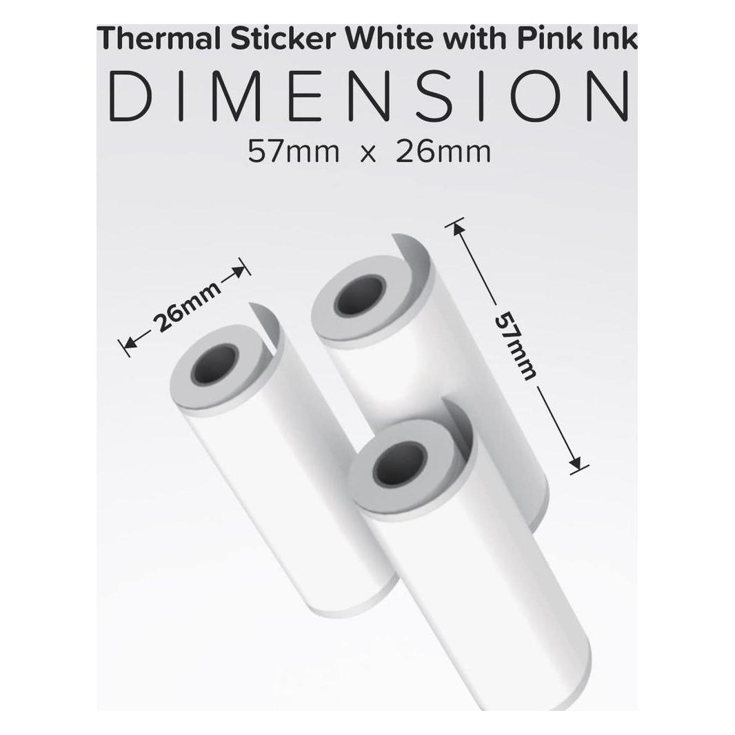 myFirst Thermal Sticker White with Pink Ink (3 Sticker) (FC5706-WE04)