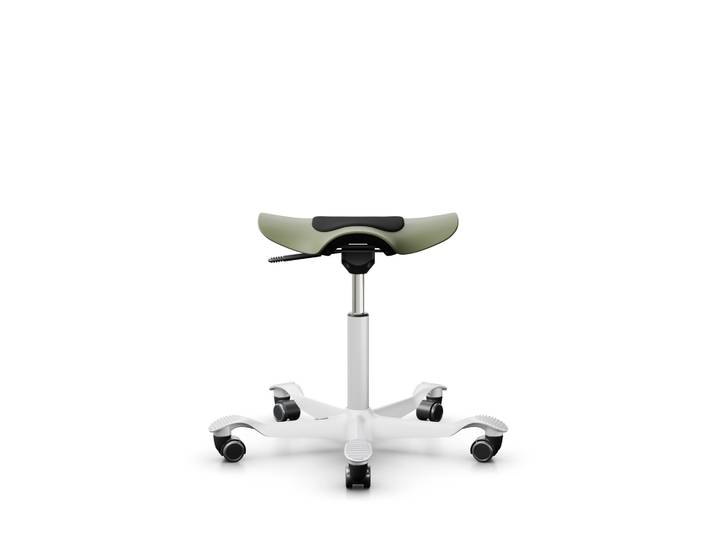 Sattelhocker HAG Capisco Puls 8001 Grün/Weiss, Hartbodenrollen, Dynamisches Sitzen - optimal für gesundes Sitzen