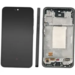 Samsung Galaxy A36 Display with Frame Original - Awesome Black (Display, Samsung Galaxy A36), Mobilgerät Ersatzteile, Schwarz
