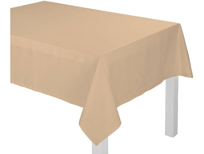 Tischdecke ADAM Uni Collection Light Gr. 4, beige, Ø:145cm, Bio-Baumwolle, Tischdecken, Tischdecke, aus 100% Bio-Baumwolle