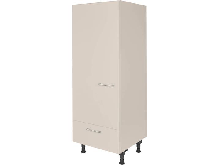 Kühlumbauschrank NOBILIA Laser , Ausrichtung wählbar, mit Schubkasten , front: sand, korpus: sand, B:60cm H:167,8cm T:58,3cm, Schränke, vormontiert, Breite/Höhe: 60/167,8 cm